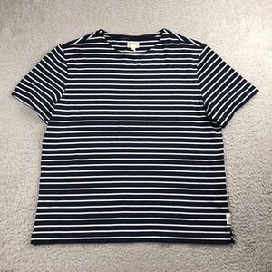 Todd Snyder Striped Premium Jersey Tee Shirt Mens L Navy/White Short Sleeve